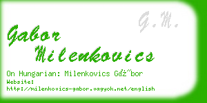 gabor milenkovics business card